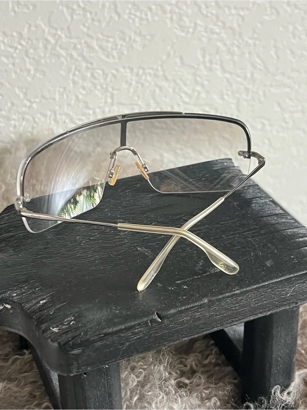 Dolce & Gabbana Rimless Silver Sunglasses with Clear Lenses Style D & G 2111